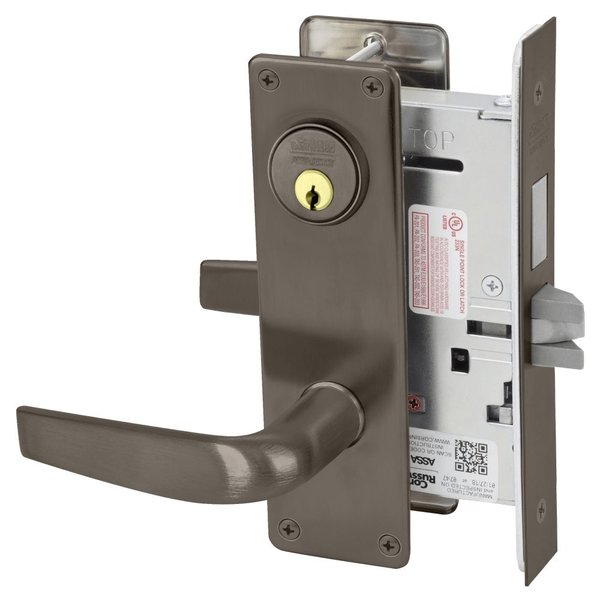 Corbin Russwin Dormitory or Entrance Mortise Lock, CS Lever, N Escutcheon, Oil Rubbed Bronze ML2065 CSN 613